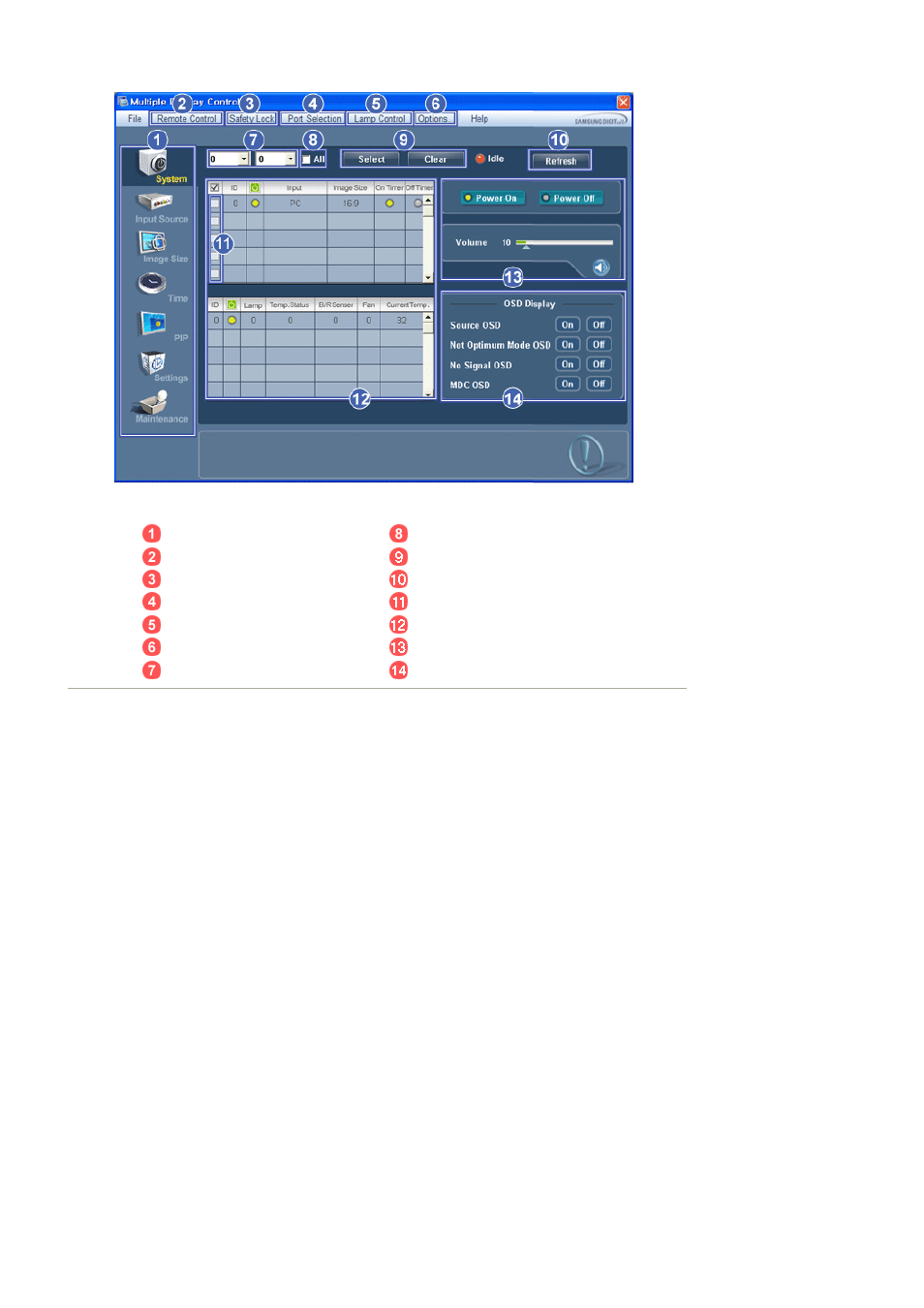 Port selection | Samsung SYNCMASTER 320MPN-3 User Manual | Page 56 / 158