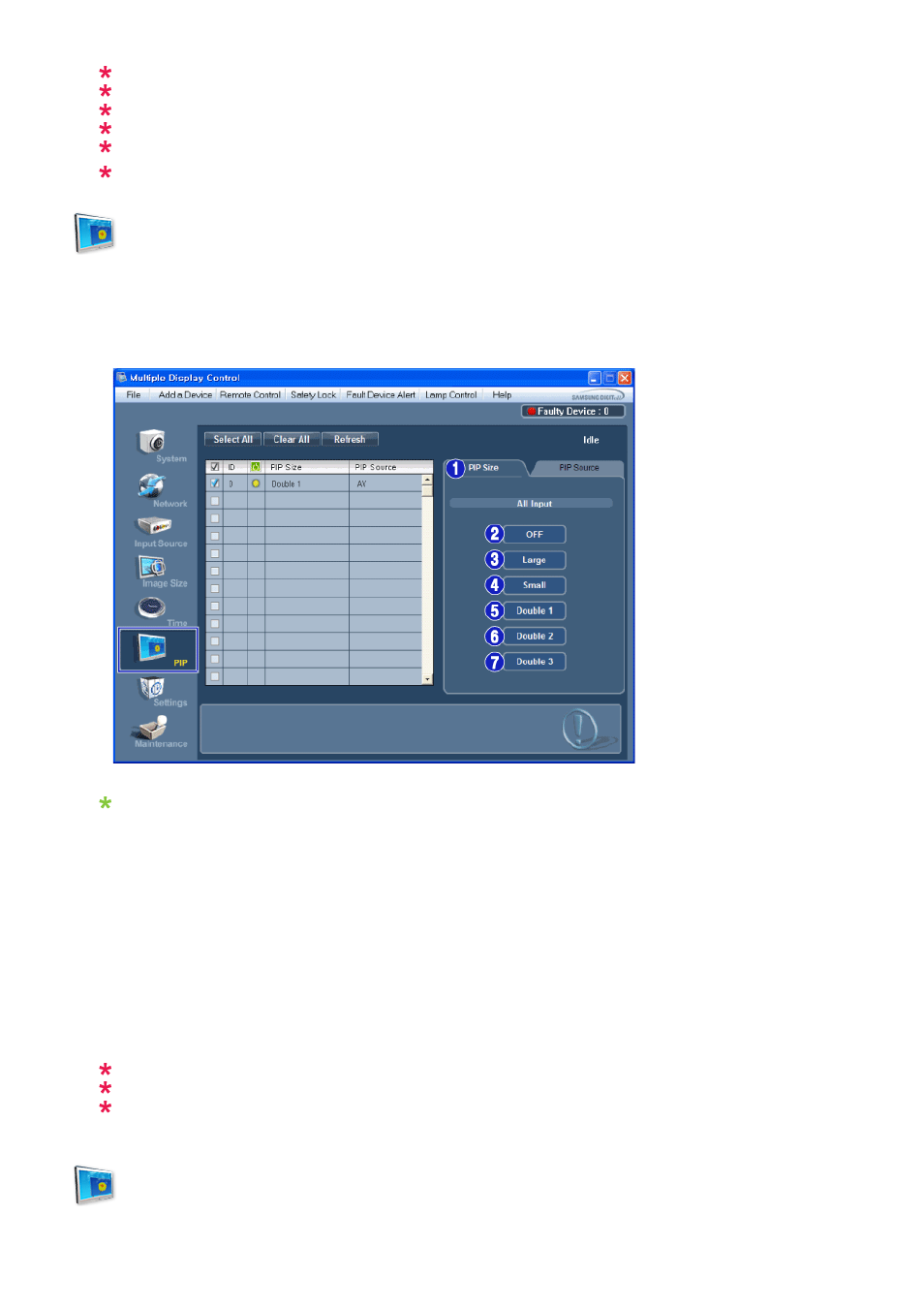 Pip pip size | Samsung SYNCMASTER 320MPN-3 User Manual | Page 86 / 158