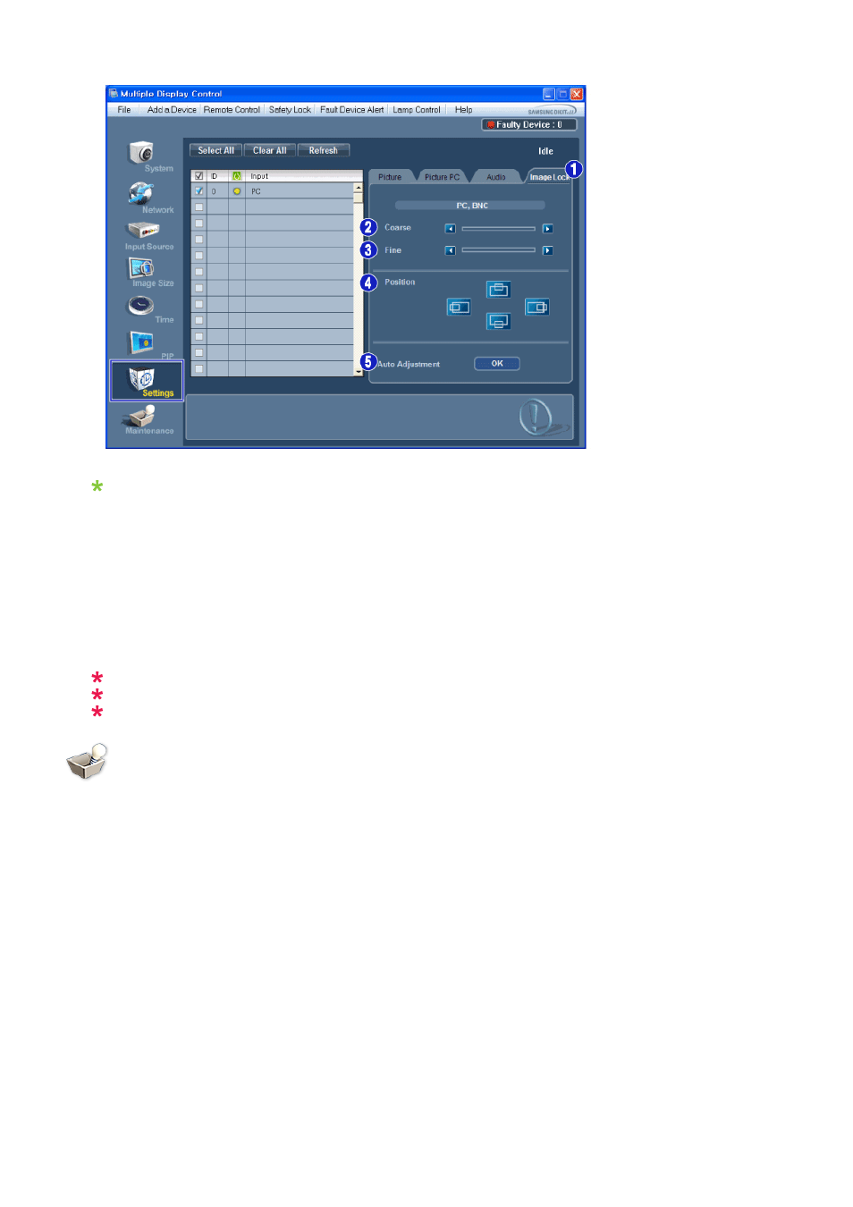 Maintenance lamp control | Samsung SYNCMASTER 320MPN-3 User Manual | Page 91 / 158