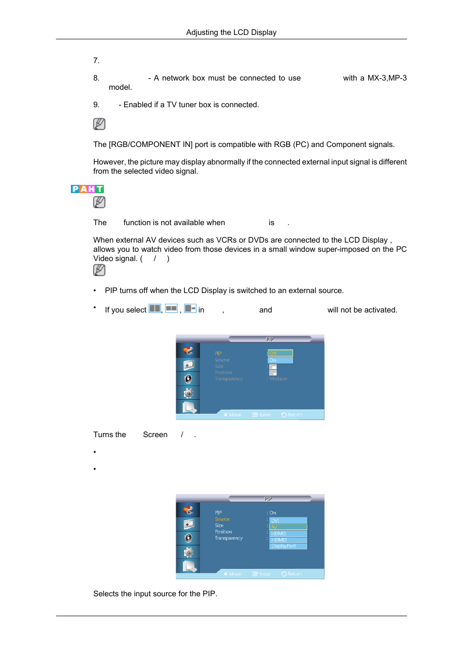 Source | Samsung SYNCMASTER 320MPN-3 User Manual | Page 98 / 158