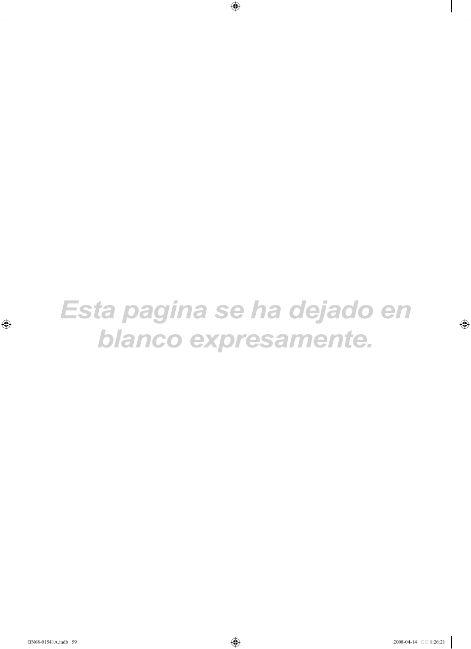 Esta pagina se ha dejado en blanco expresamente | Samsung BN68-01541A-01 User Manual | Page 121 / 121