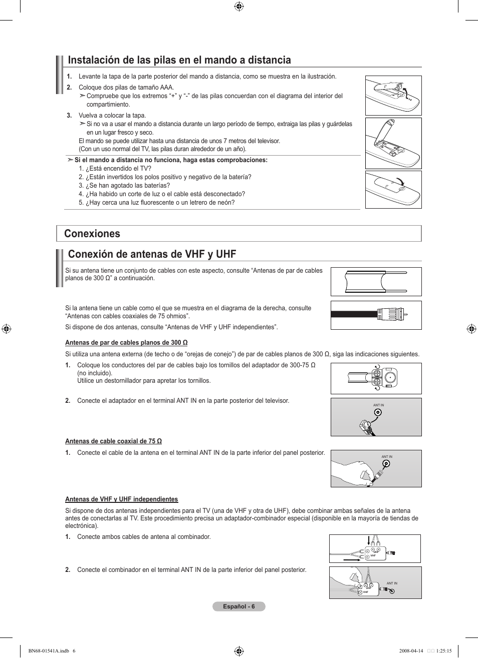 Conexiones | Samsung BN68-01541A-01 User Manual | Page 68 / 121