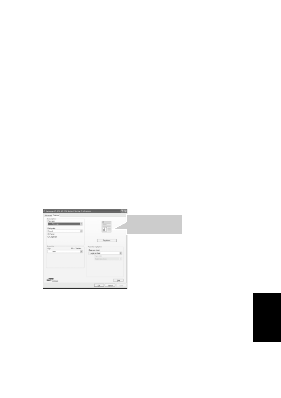 Removing printer software, Printing a document, Removing printer software printing a document | Samsung SF-370 Series User Manual | Page 54 / 84