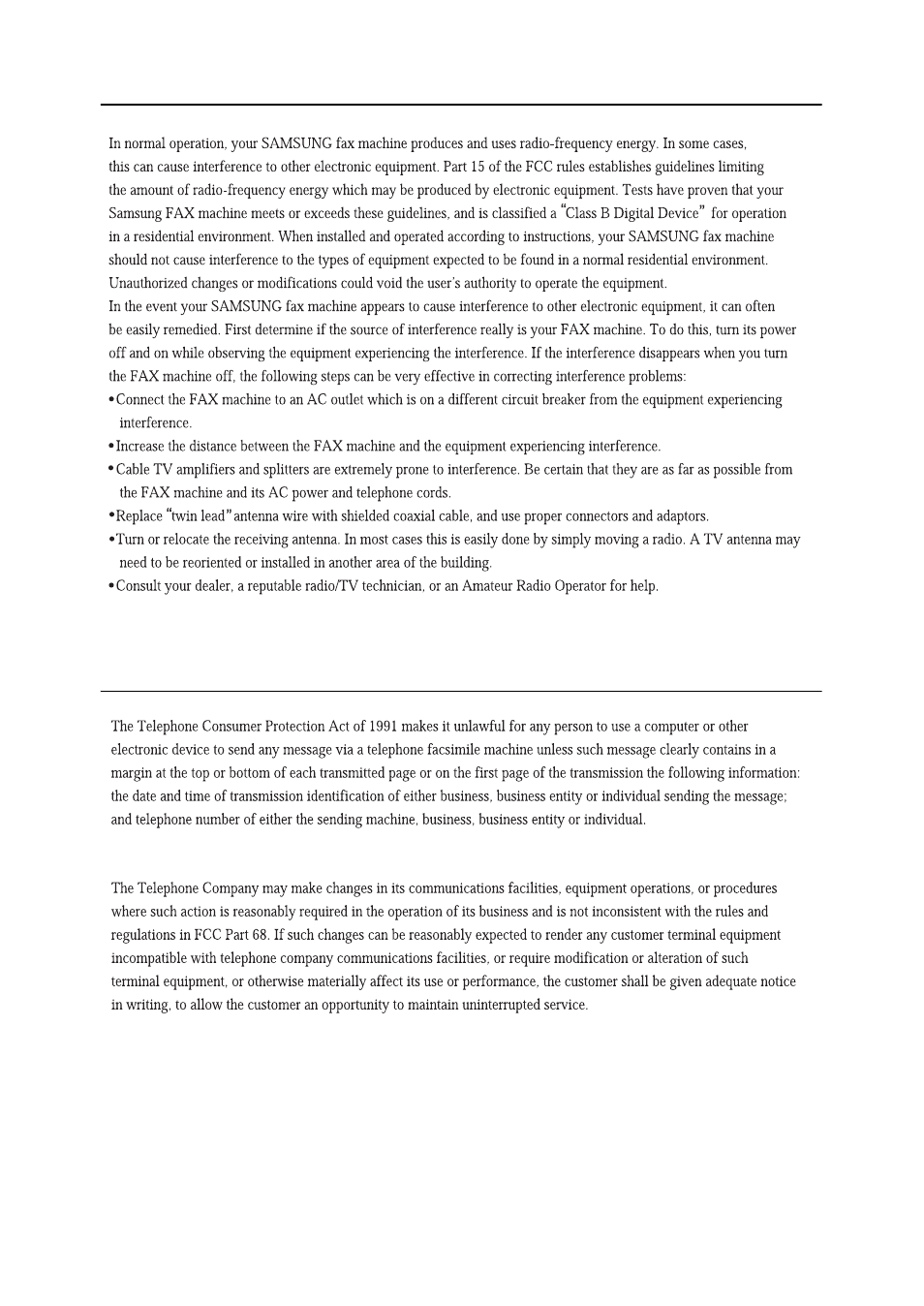 In case of interference (us), Fax branding (us), In case of interference (us) fax branding (us) | Samsung SF-370 Series User Manual | Page 79 / 84