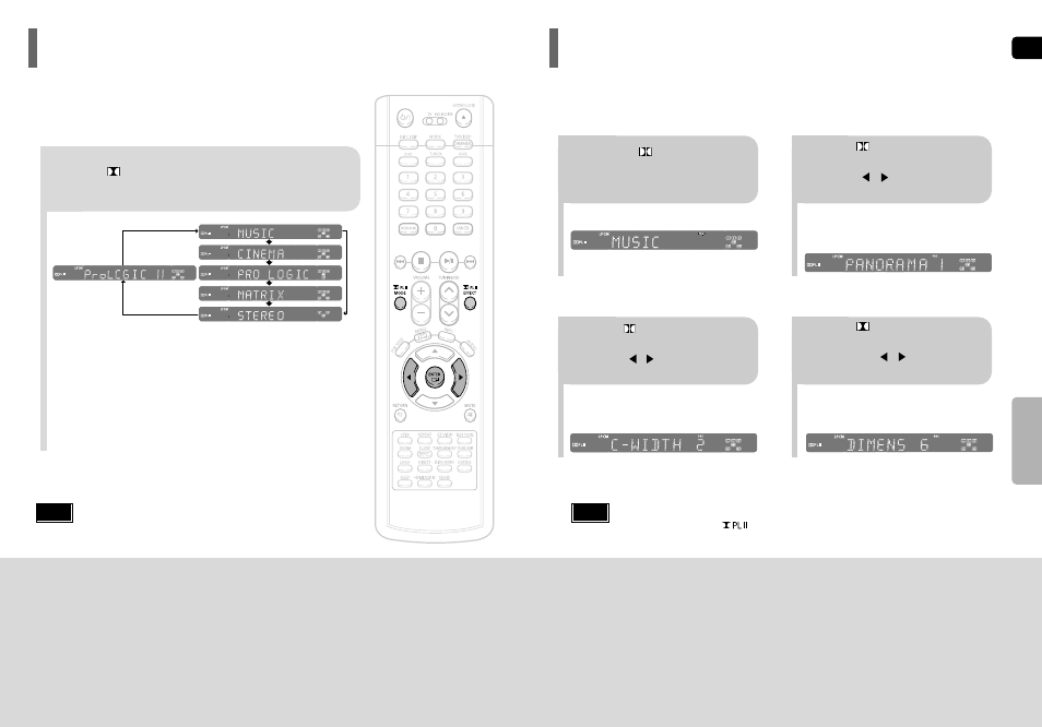 Dolby pro logic ii mode, Dolby pro logic ii effect, Dolby pro logic ii effect 61 | Samsung HT-P50 User Manual | Page 32 / 38