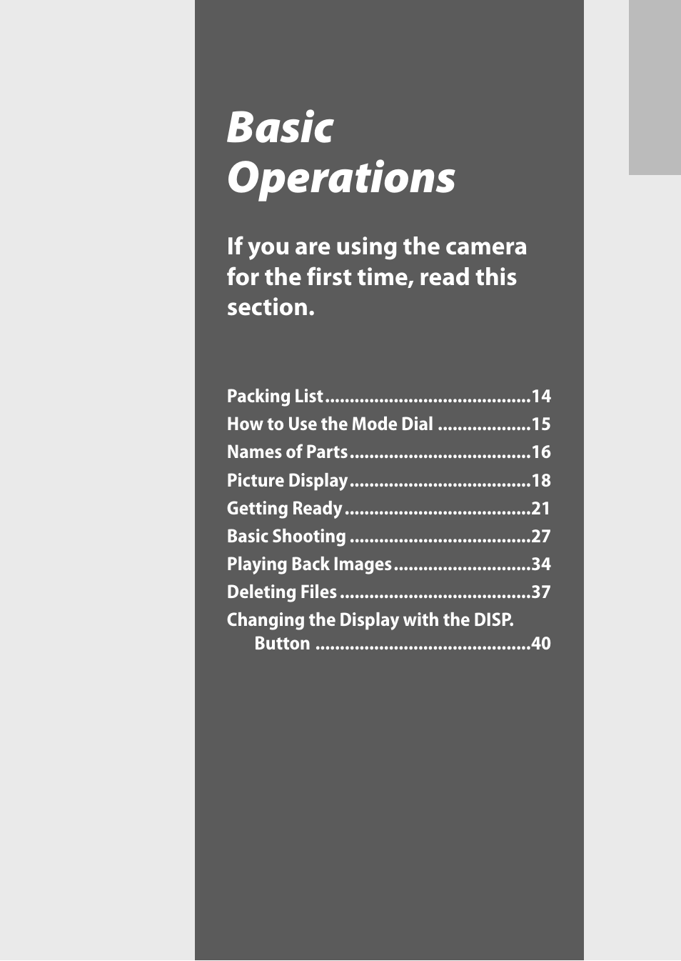 Basic operations | Samsung CX4 User Manual | Page 14 / 144