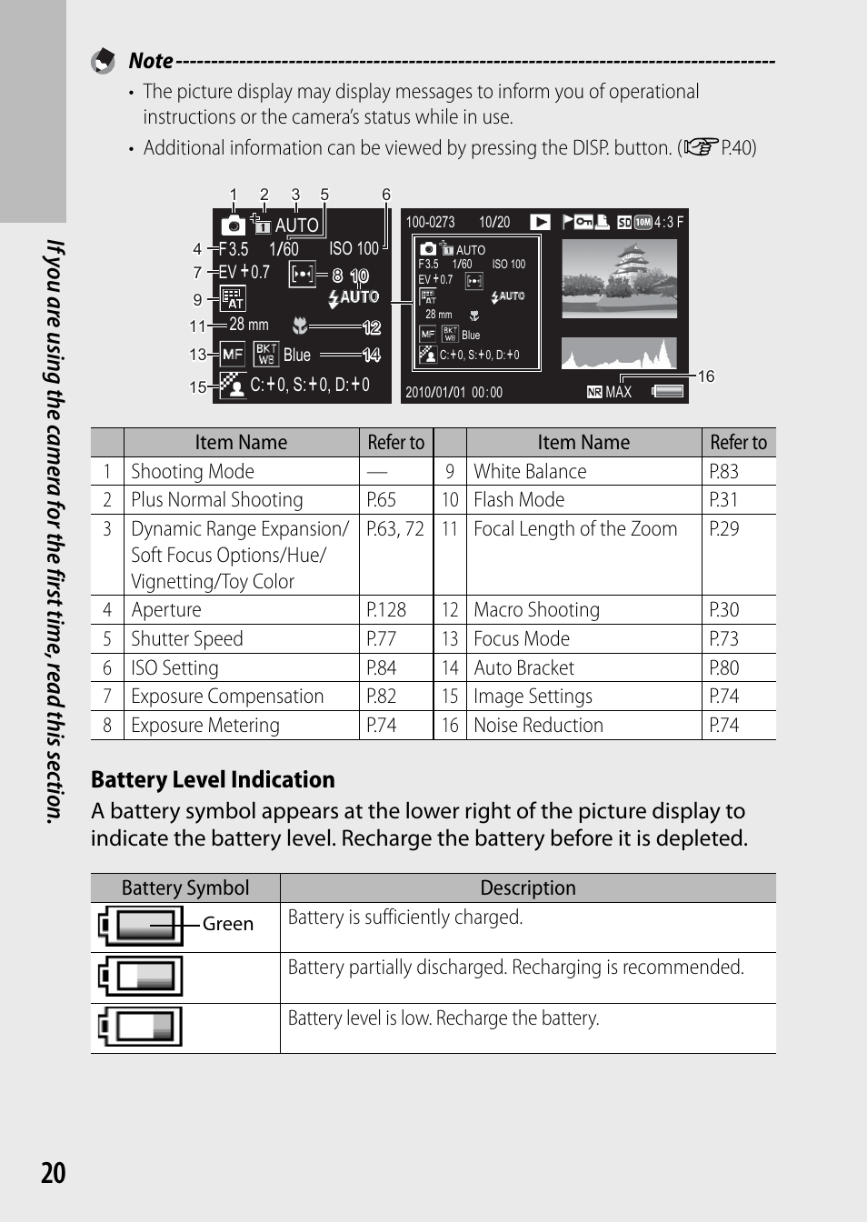 Battery level indication, Battery symbol description | Samsung CX4 User Manual | Page 21 / 144