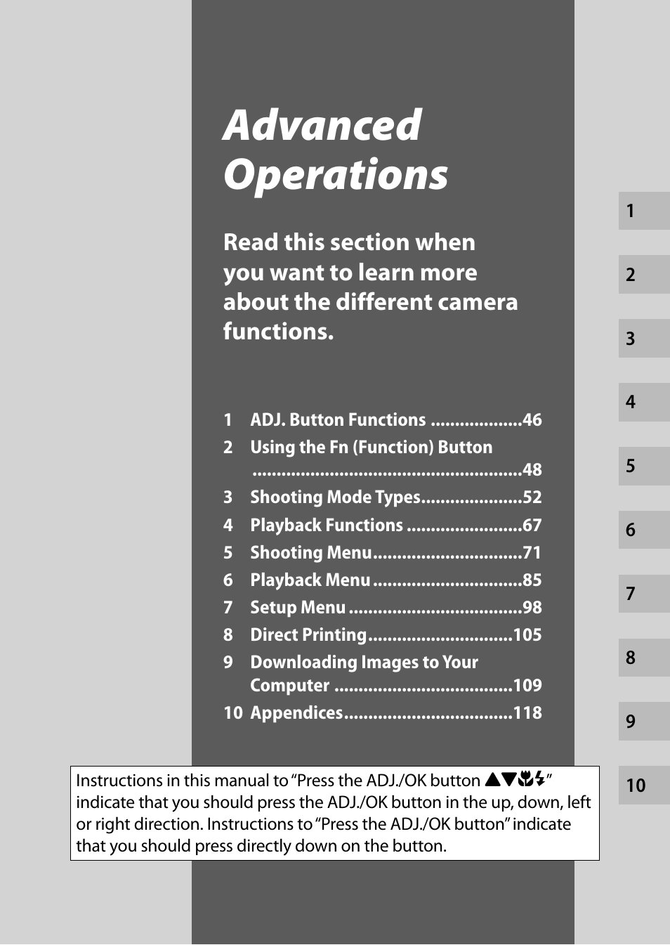 Advanced operations | Samsung CX4 User Manual | Page 46 / 144