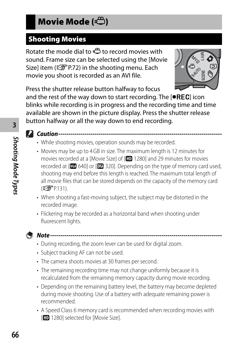 Movie mode ( 3 ) | Samsung CX4 User Manual | Page 67 / 144