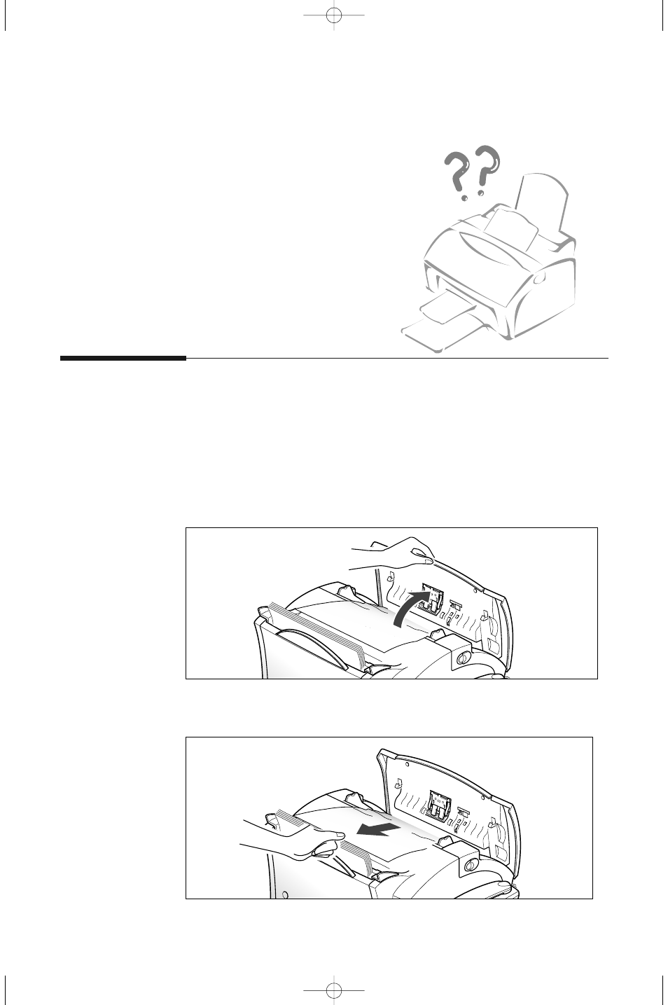 Clearing jams, Troubleshooting, Document jams while sending a fax | Samsung SF-5100 User Manual | Page 74 / 101