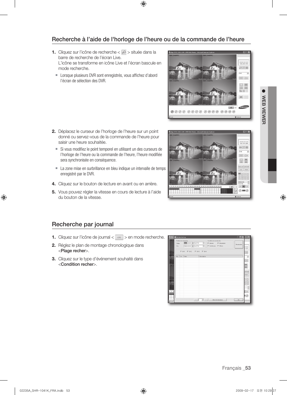 Recherche par journal | Samsung SHR-1041 User Manual | Page 111 / 174