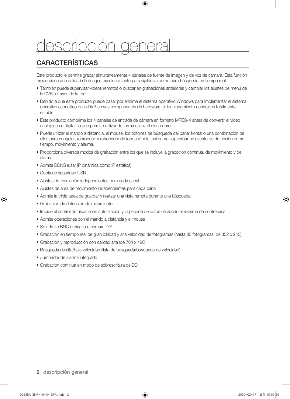 Descripción general | Samsung SHR-1041 User Manual | Page 118 / 174