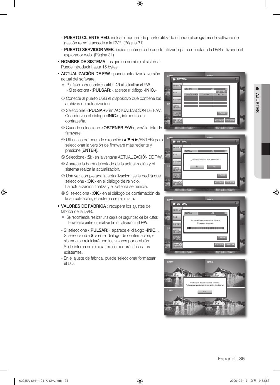 Español | Samsung SHR-1041 User Manual | Page 151 / 174