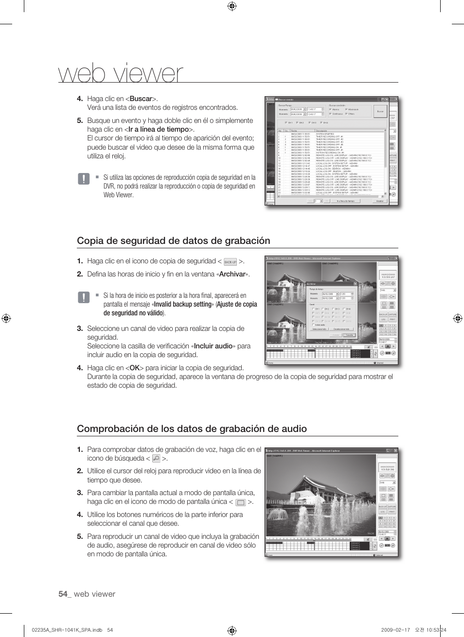 Web viewer | Samsung SHR-1041 User Manual | Page 170 / 174