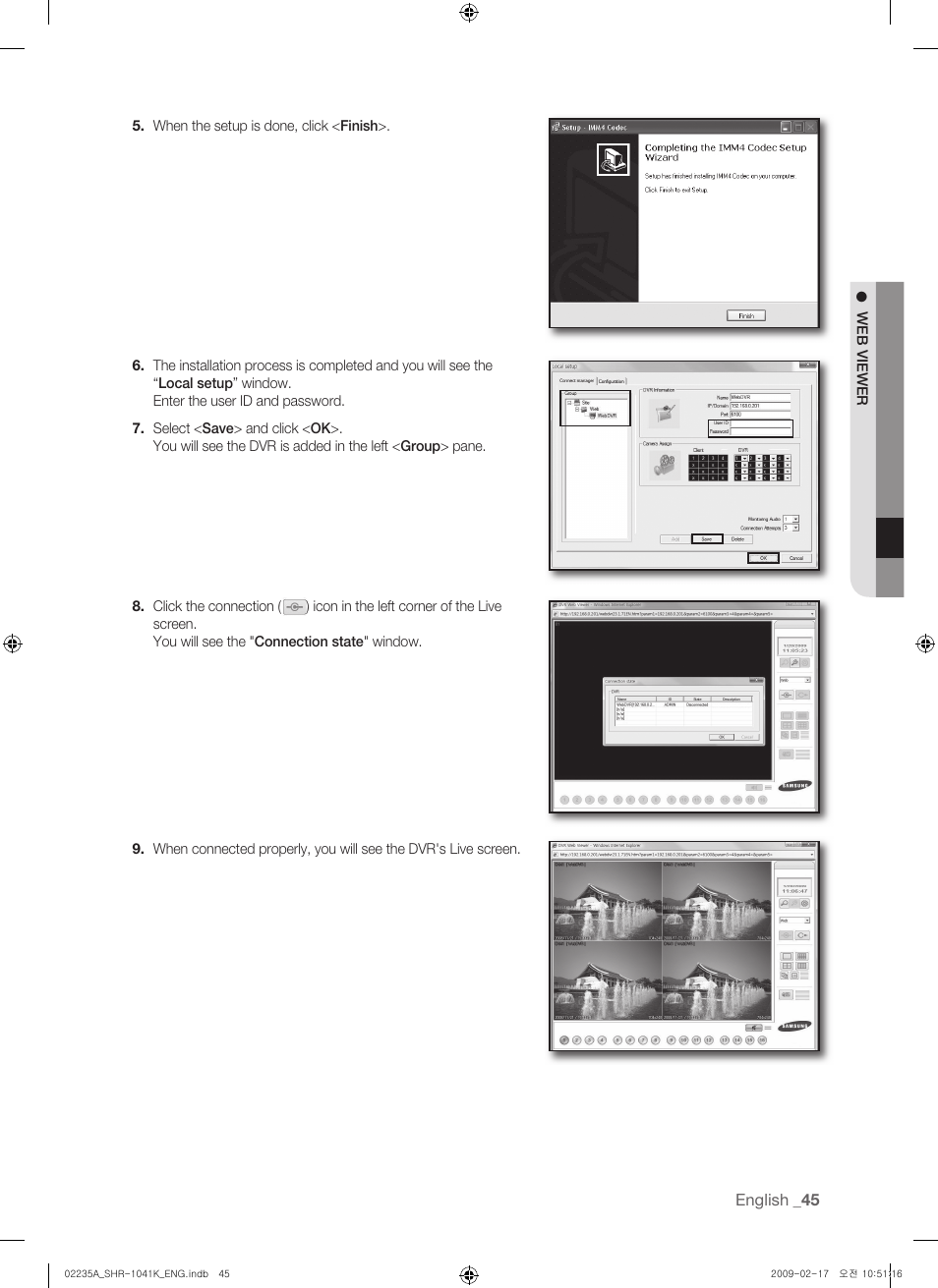 Samsung SHR-1041 User Manual | Page 45 / 174