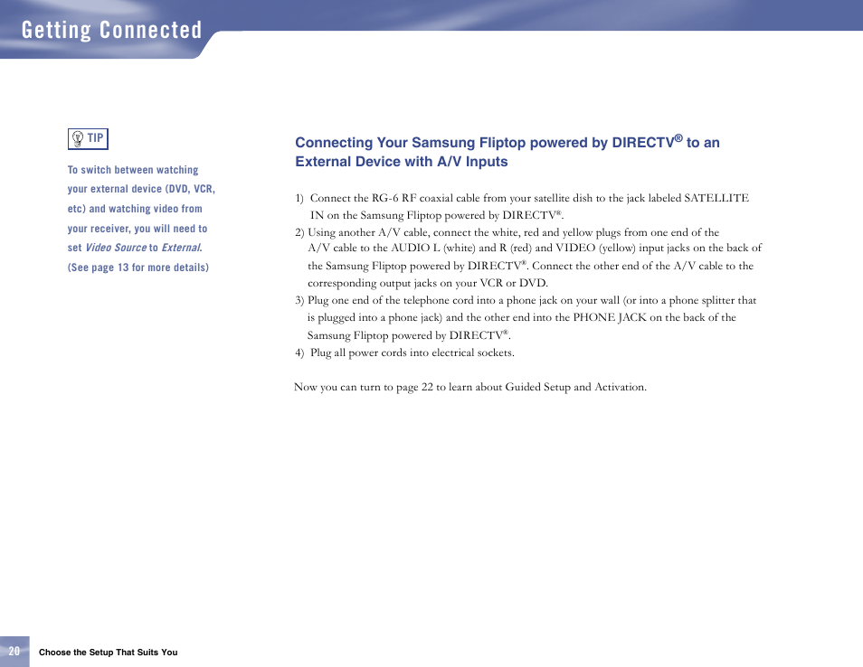 Getting connected | Samsung SL10D10 User Manual | Page 28 / 83