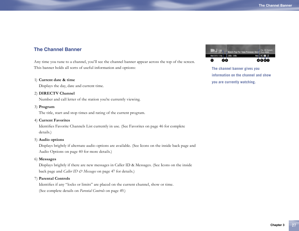 The channel banner | Samsung SL10D10 User Manual | Page 35 / 83