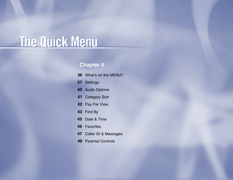 Chapter 4 – the quick menu, Chapter 4 | Samsung SL10D10 User Manual | Page 43 / 83