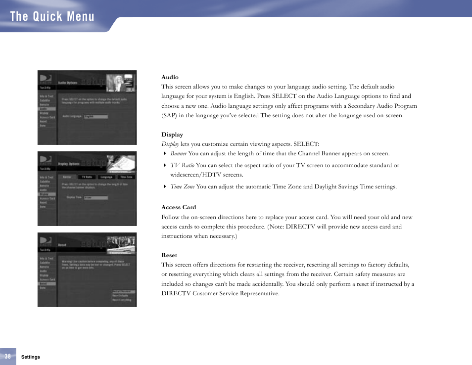 The quick menu | Samsung SL10D10 User Manual | Page 46 / 83