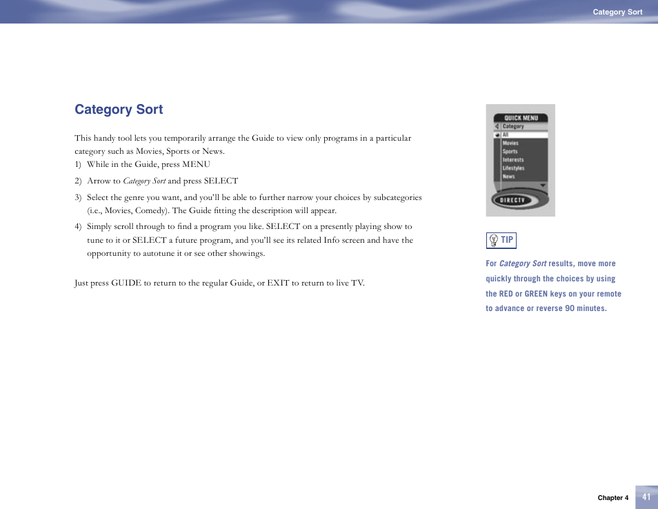 Category sort | Samsung SL10D10 User Manual | Page 49 / 83