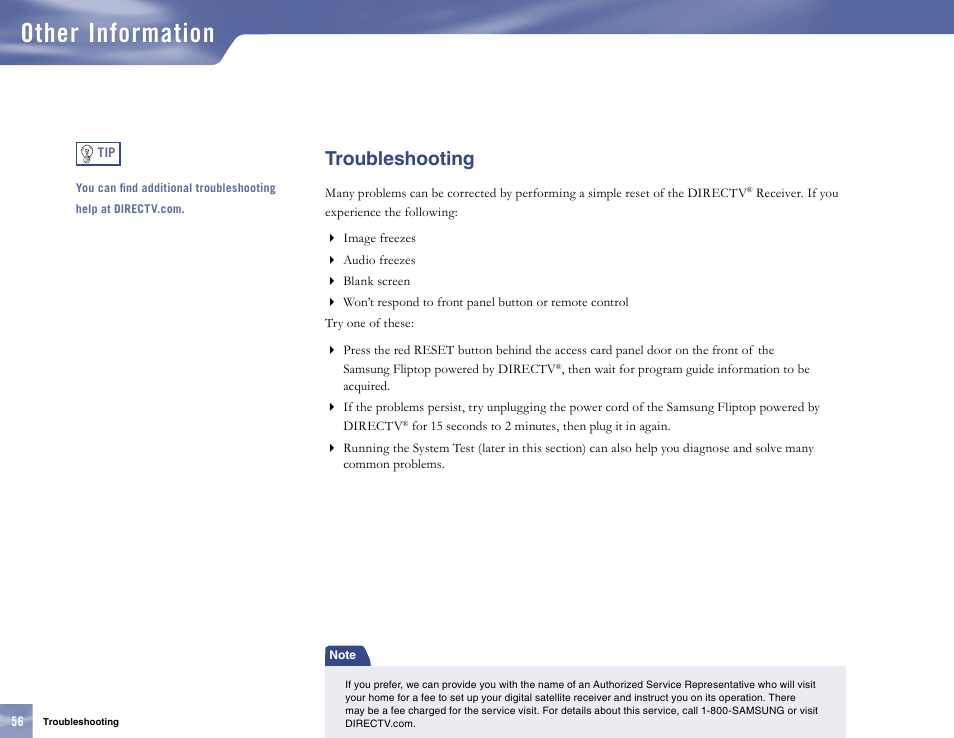 Troubleshooting, Other information | Samsung SL10D10 User Manual | Page 64 / 83