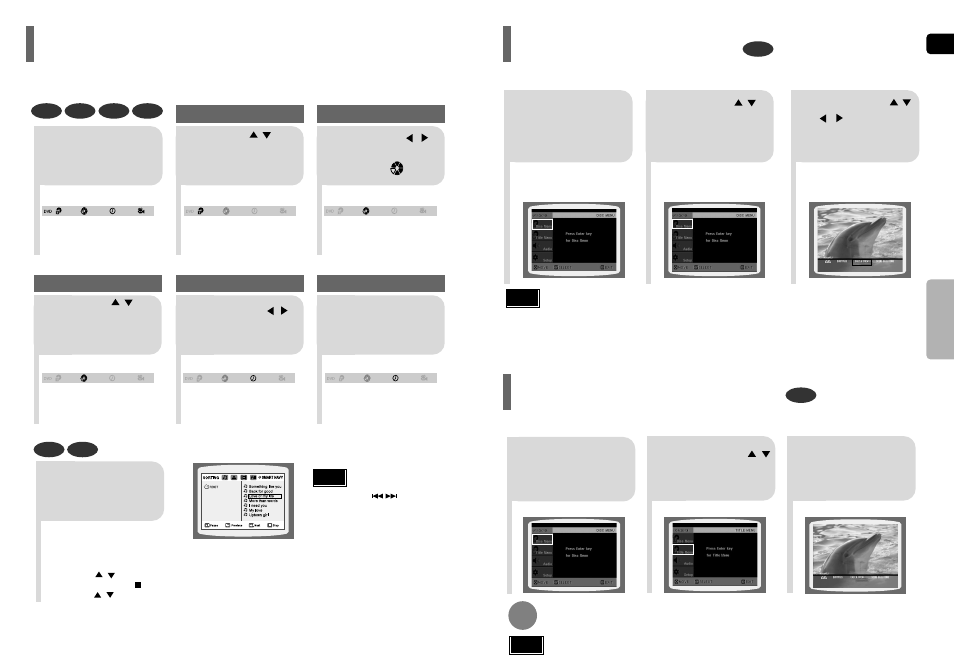 Moving directly to a scene/song, Using disc menu, Using the title menu | Samsung HT-TP75 User Manual | Page 21 / 40