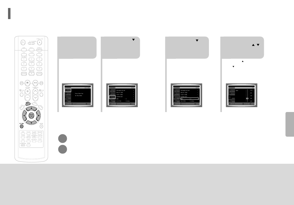 Setting the drc (dynamic range compression), Setting the drc | Samsung HT-TP75 User Manual | Page 30 / 40