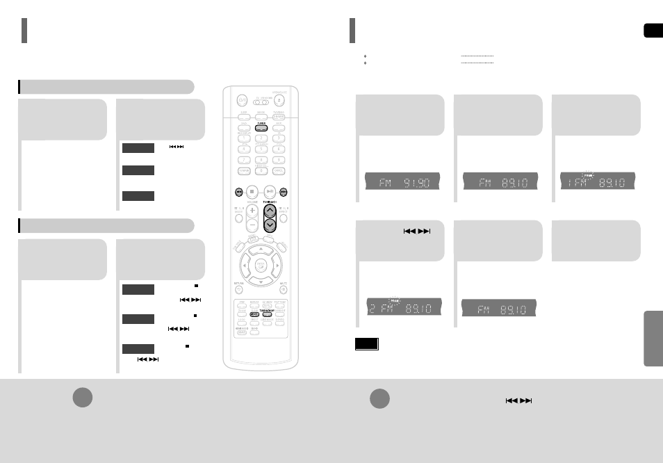 Radio operation, Listening to radio, Presetting stations | Samsung HT-TP75 User Manual | Page 33 / 40