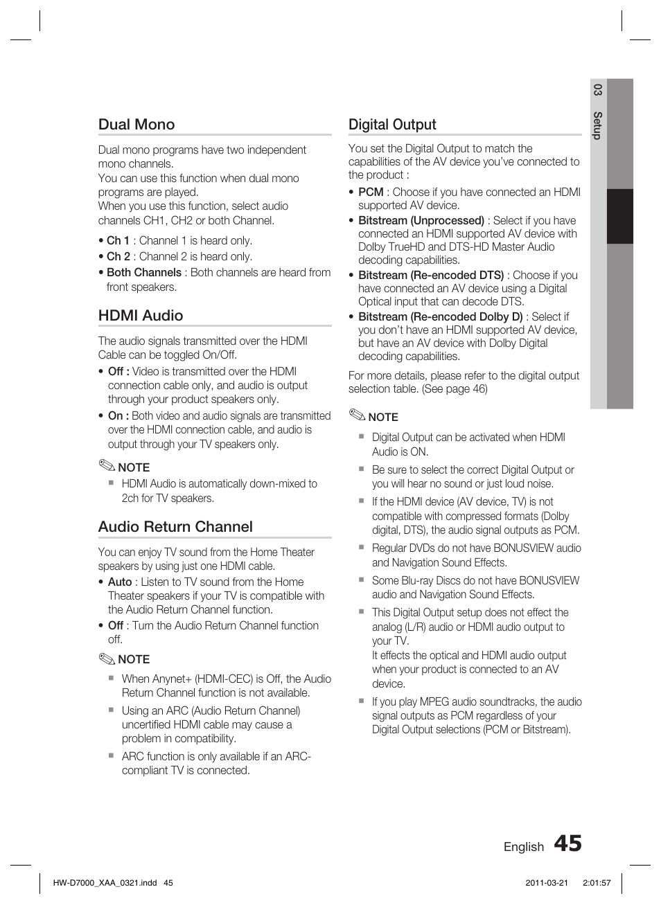 Samsung HW-D7000 User Manual | Page 45 / 87