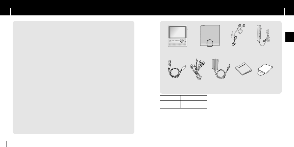 Components, Features, 5” color tft lcd | High speed transfer via usb 2.0, High-fidelity sound, Built-in rechargeable lithium battery | Samsung YH-999 User Manual | Page 6 / 28