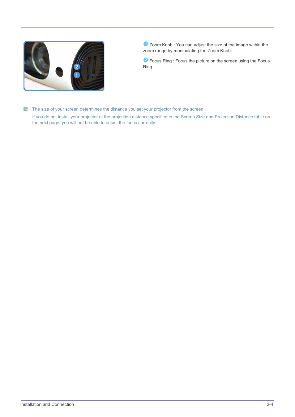4 zoom and focus adjustment, Zoom and focus adjustment -4 | Samsung BP59-00134G-01 User Manual | Page 13 / 60