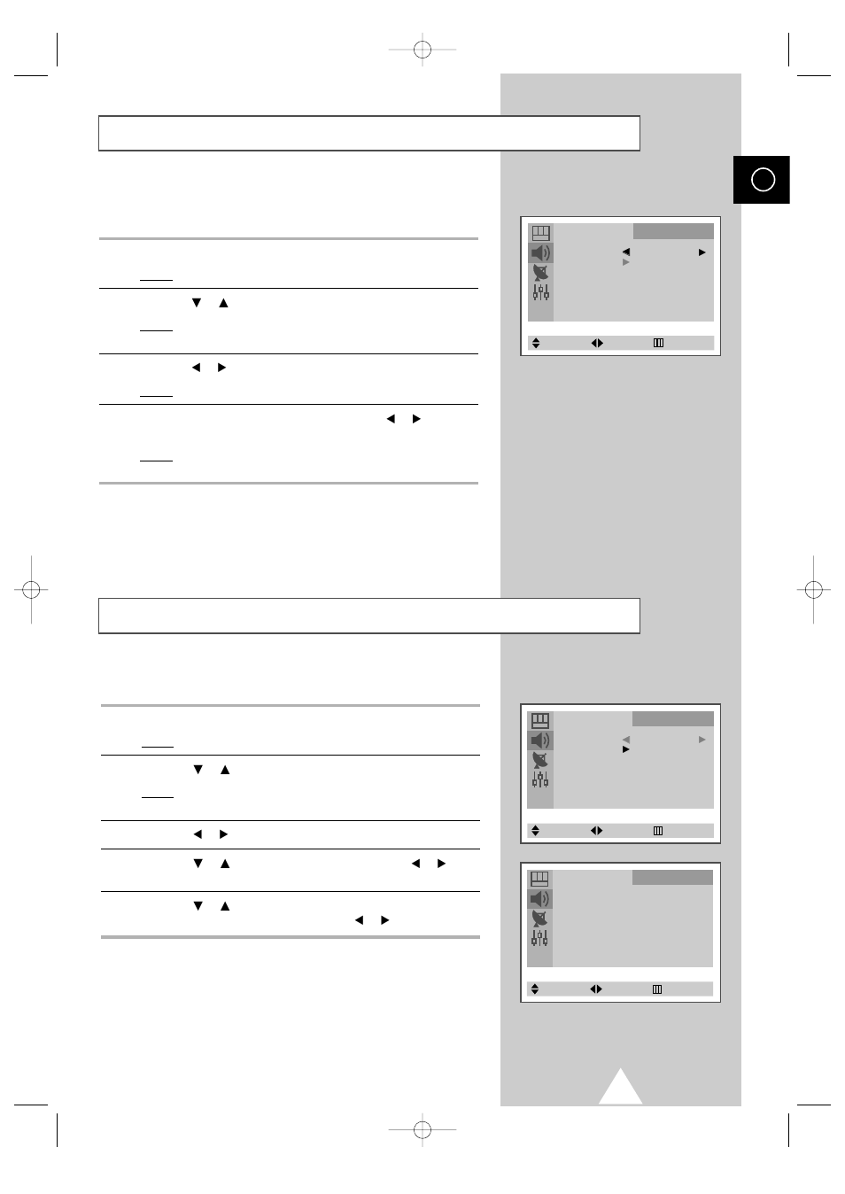 Changing the sound standard, Adjusting the sound settings | Samsung DVD Television User Manual | Page 27 / 62