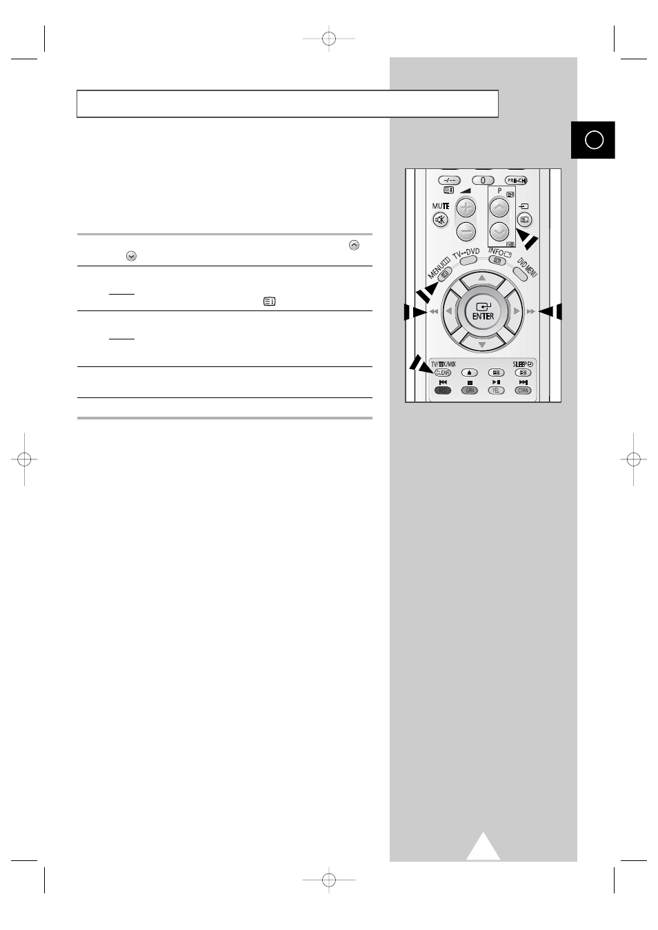 Displaying the teletext information | Samsung DVD Television User Manual | Page 49 / 62