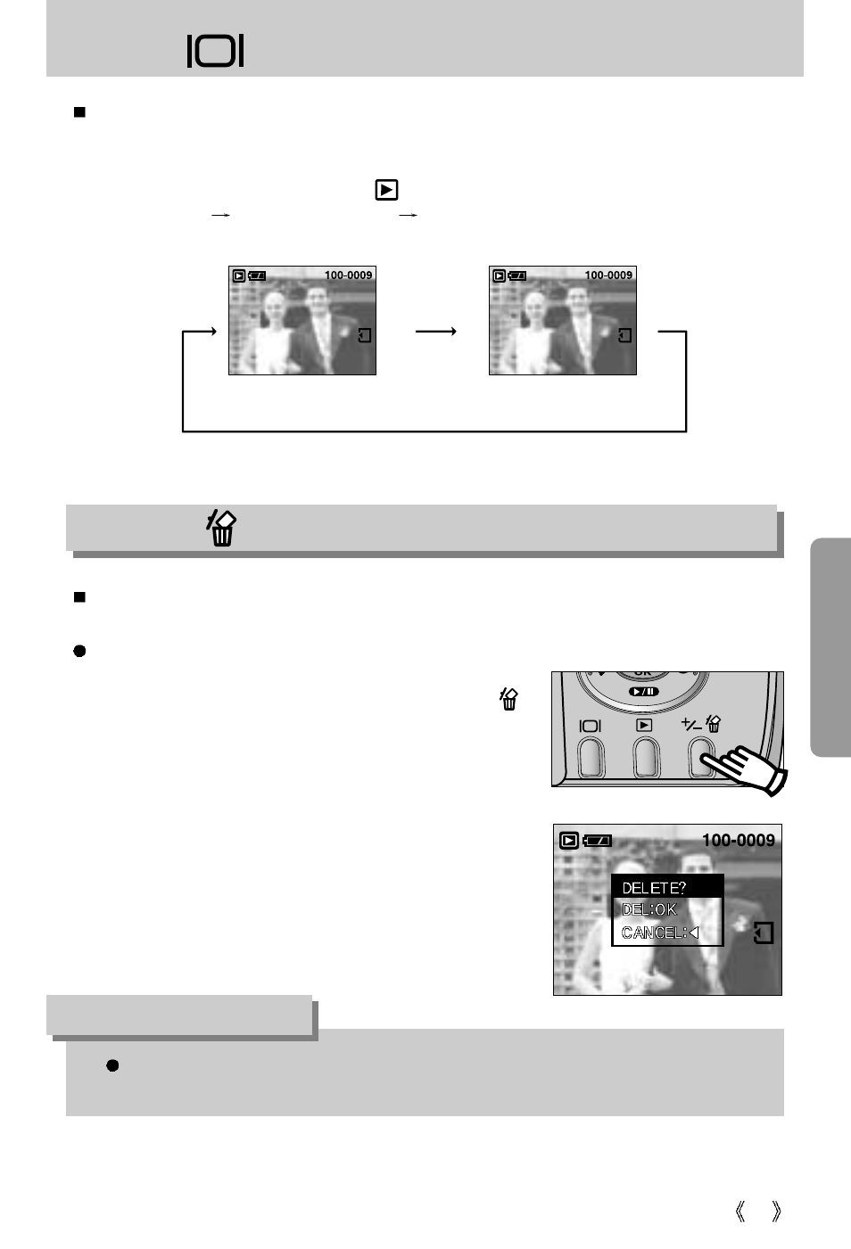 Lcd ( ) button, Delete ( ) button, Information | Samsung Digimax 202 User Manual | Page 45 / 100