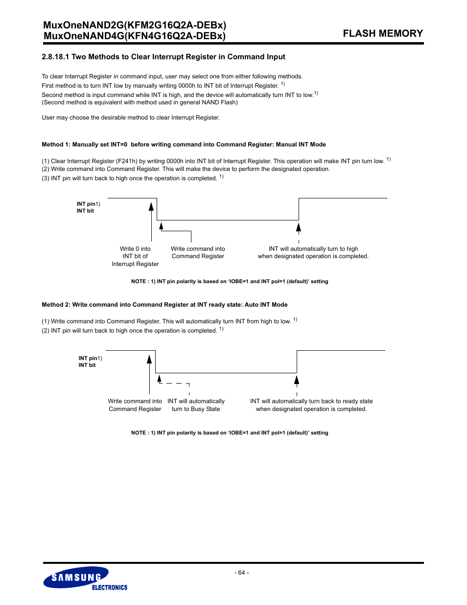 Samsung MUXONENAND A-DIE KFM2G16Q2A User Manual | Page 64 / 173