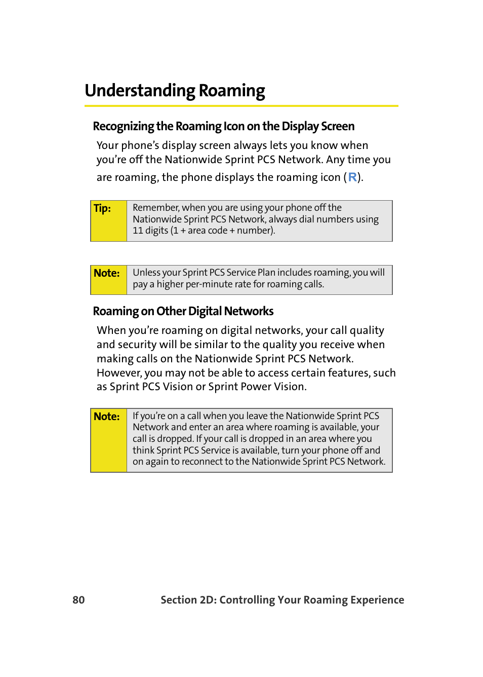 Understanding roaming | Samsung A900M User Manual | Page 104 / 276