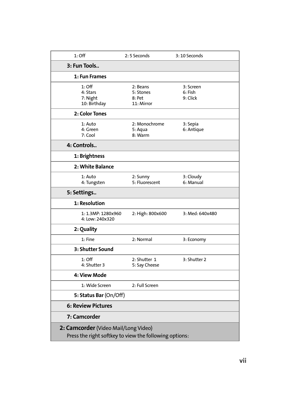 Camcorder | Samsung A900M User Manual | Page 15 / 276