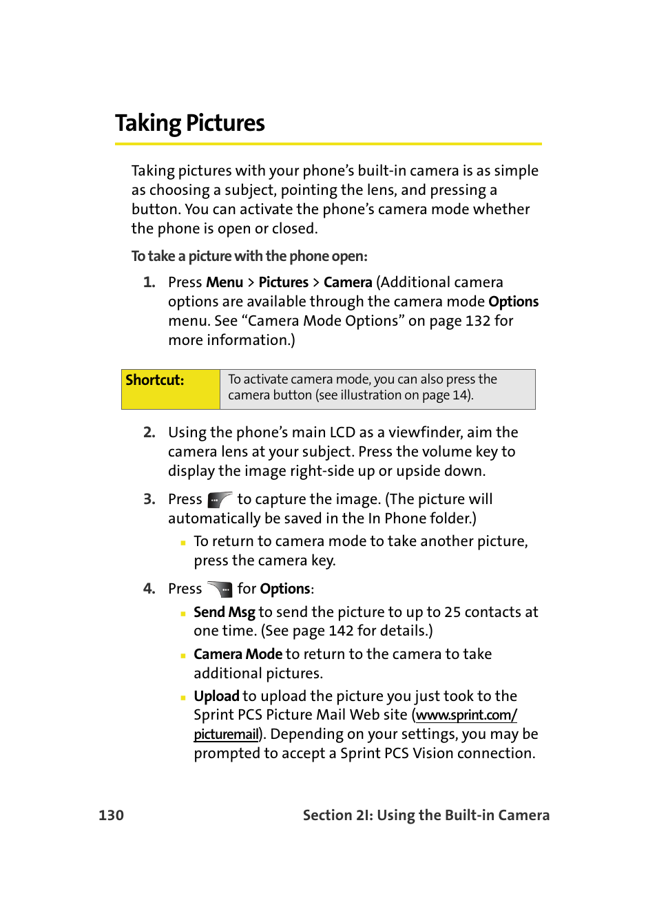 Taking pictures | Samsung A900M User Manual | Page 154 / 276