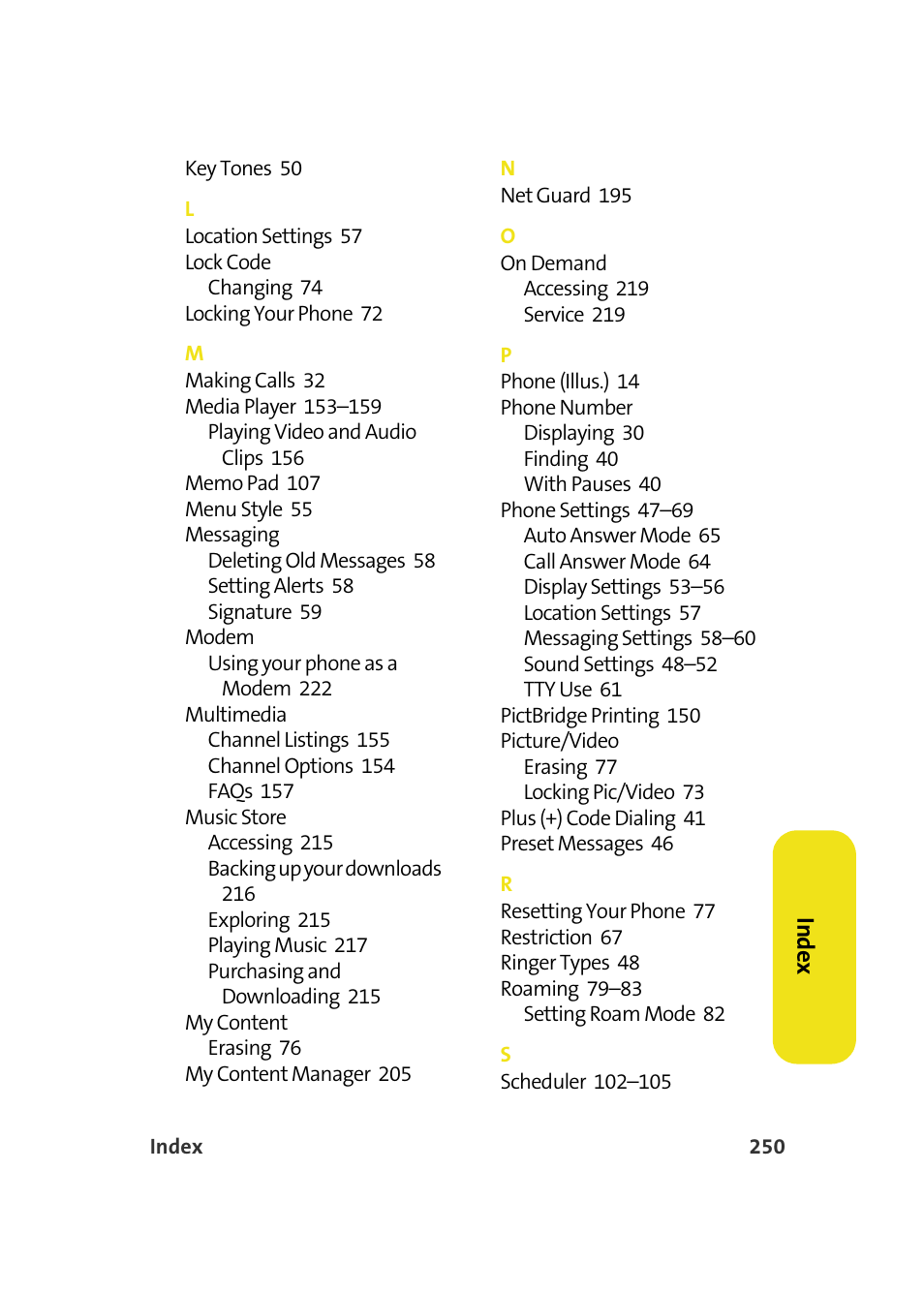 Samsung A900M User Manual | Page 274 / 276