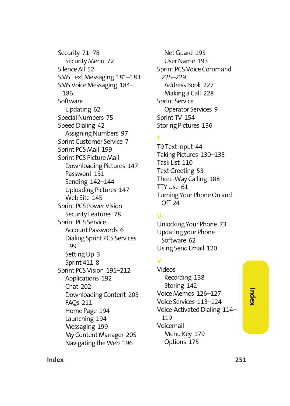 Samsung A900M User Manual | Page 275 / 276