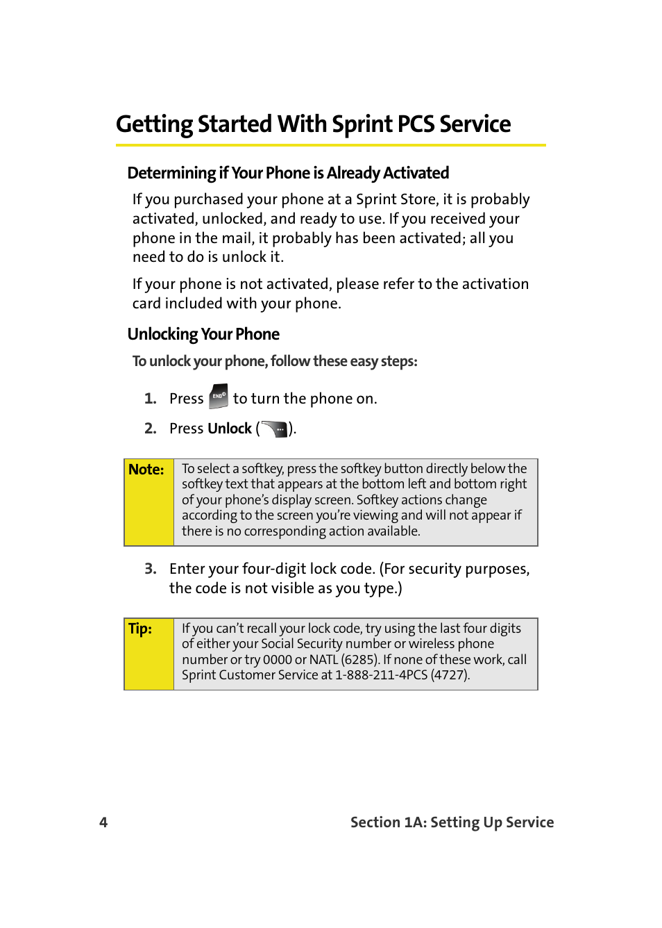 Getting started with sprint pcs service | Samsung A900M User Manual | Page 28 / 276