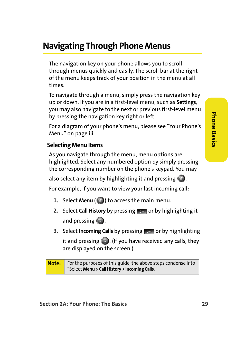 Navigating through phone menus | Samsung A900M User Manual | Page 53 / 276