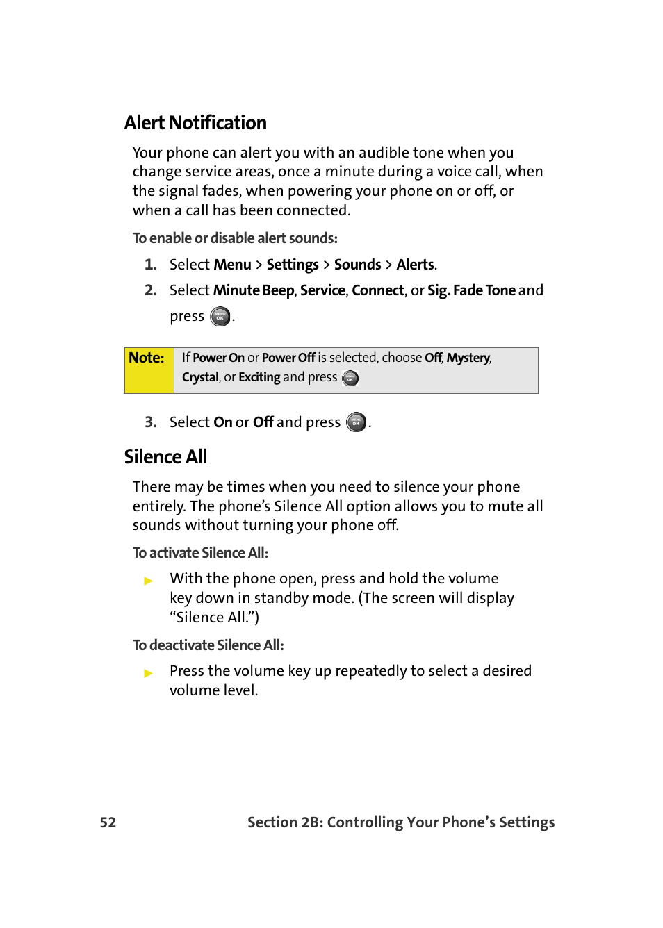 Alert notification, Silence all | Samsung A900M User Manual | Page 76 / 276