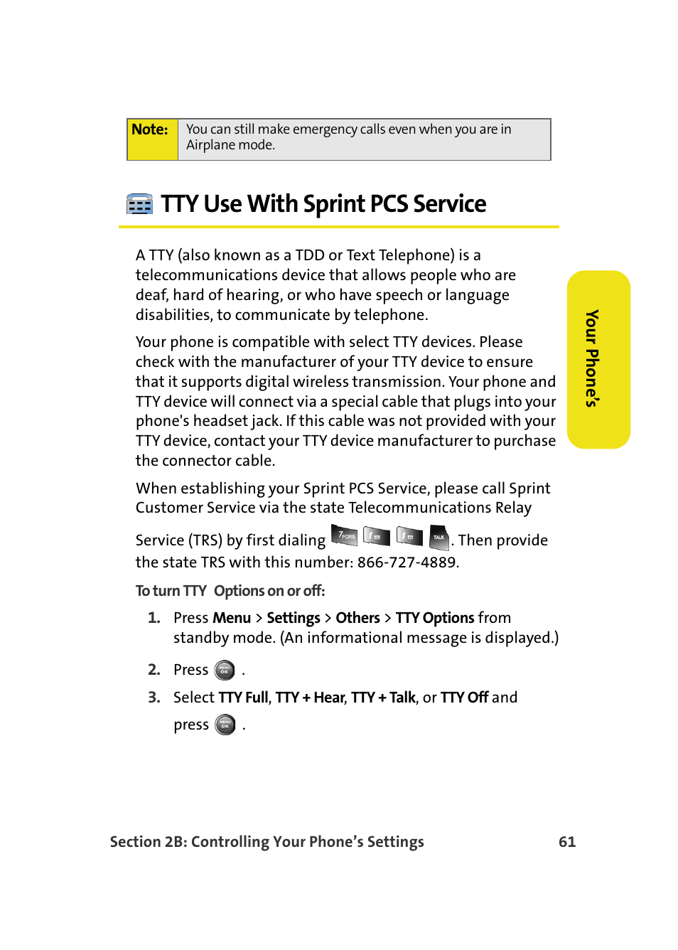 Tty use with sprint pcs service | Samsung A900M User Manual | Page 85 / 276