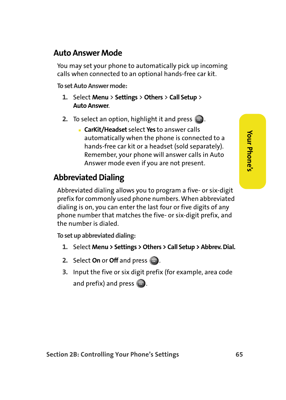 Auto answer mode, Abbreviated dialing | Samsung A900M User Manual | Page 89 / 276