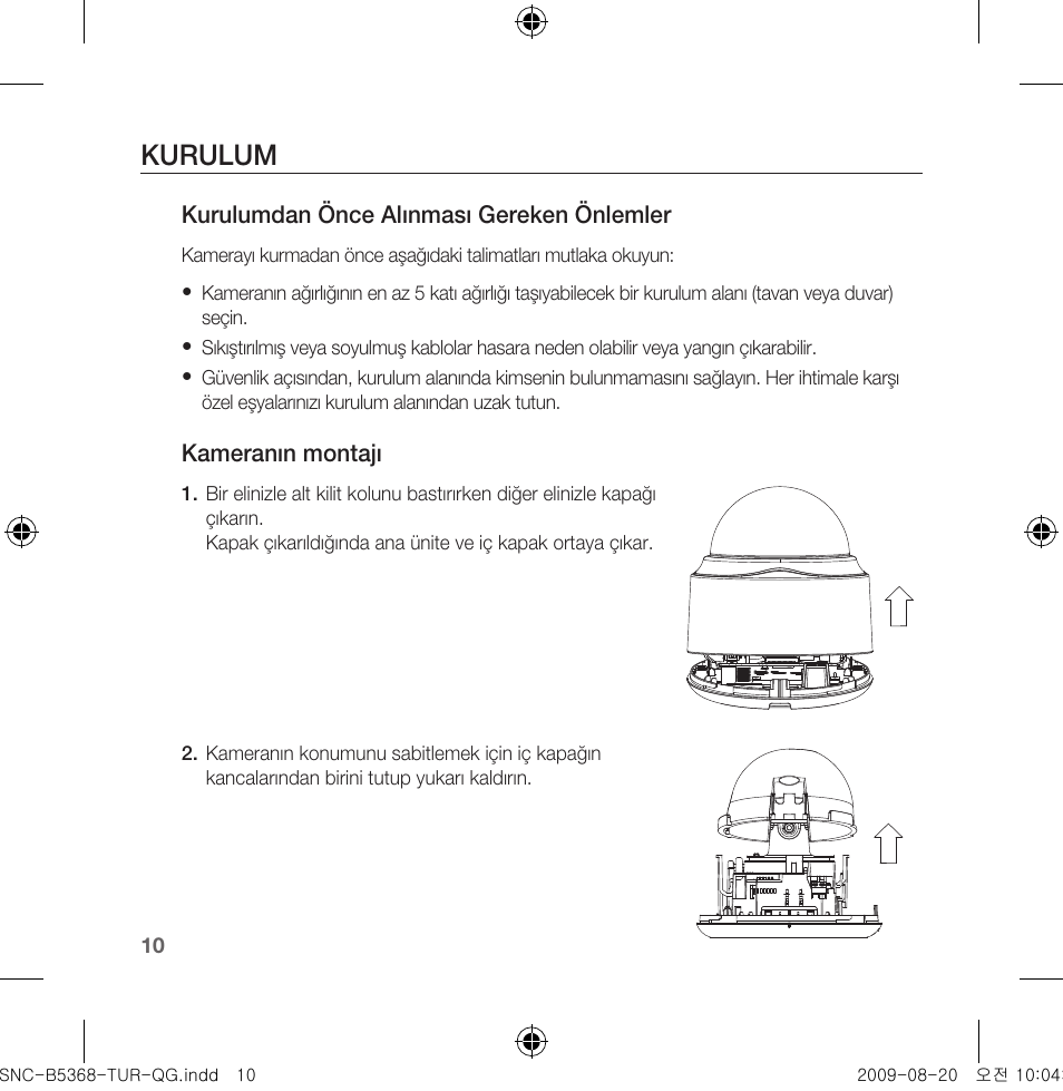 Kurulum | Samsung SNC-B5368 User Manual | Page 154 / 162