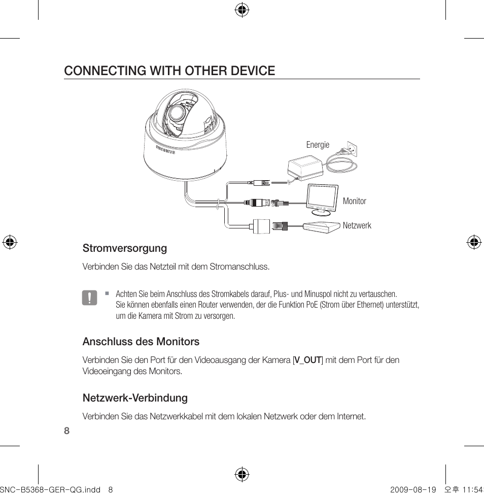 Connecting with other device | Samsung SNC-B5368 User Manual | Page 44 / 162