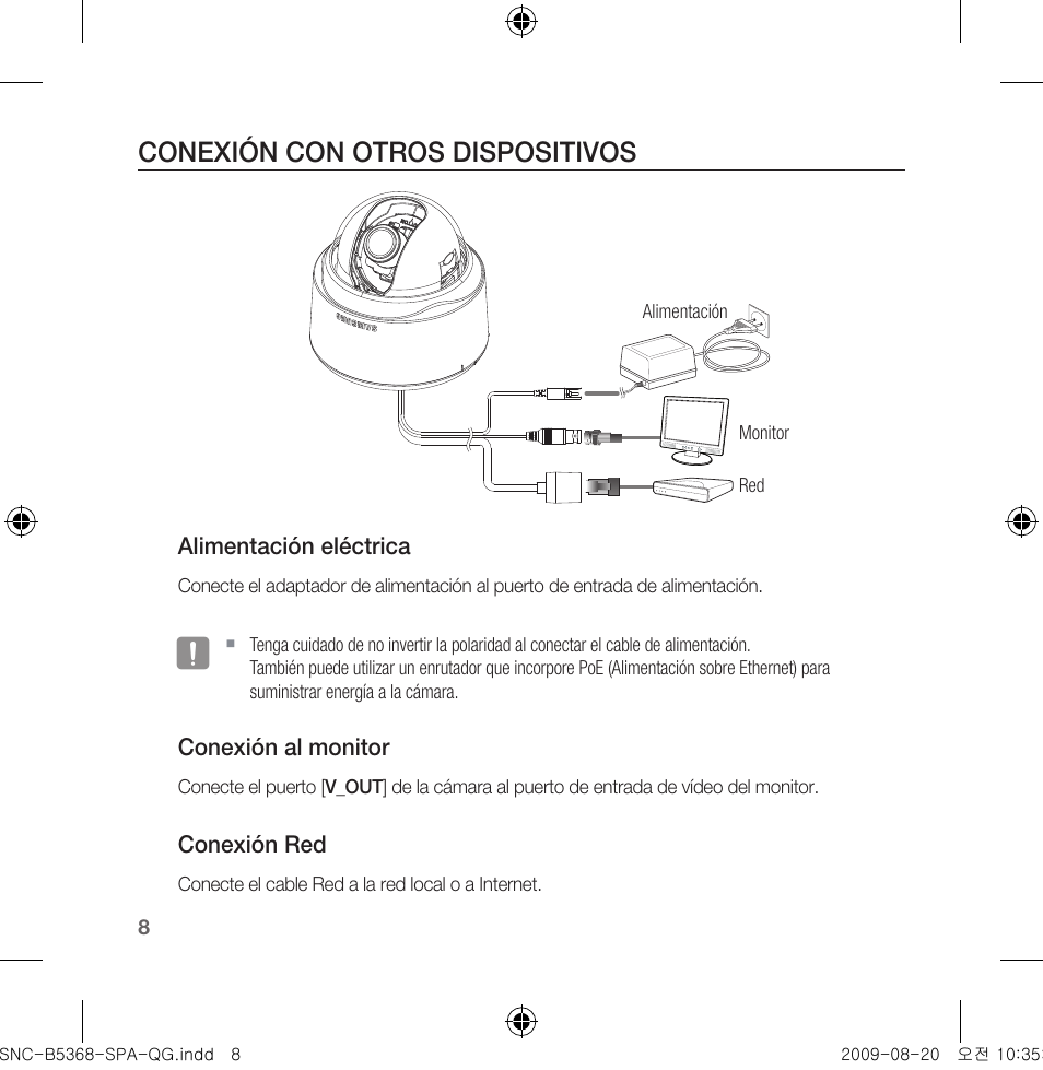 Conexión con otros dispositivos | Samsung SNC-B5368 User Manual | Page 62 / 162