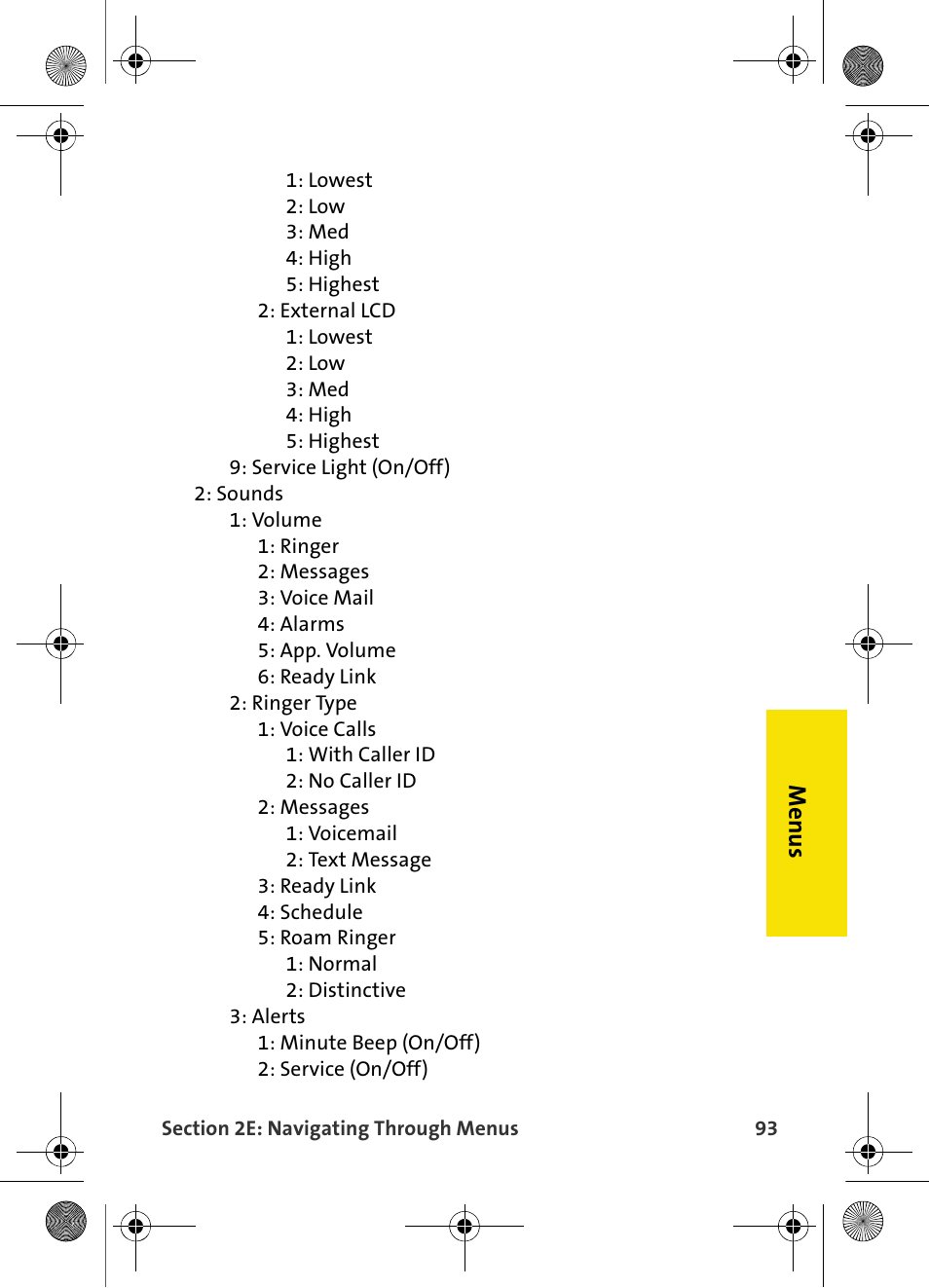 Me nus | Samsung VI-A820 User Manual | Page 101 / 256