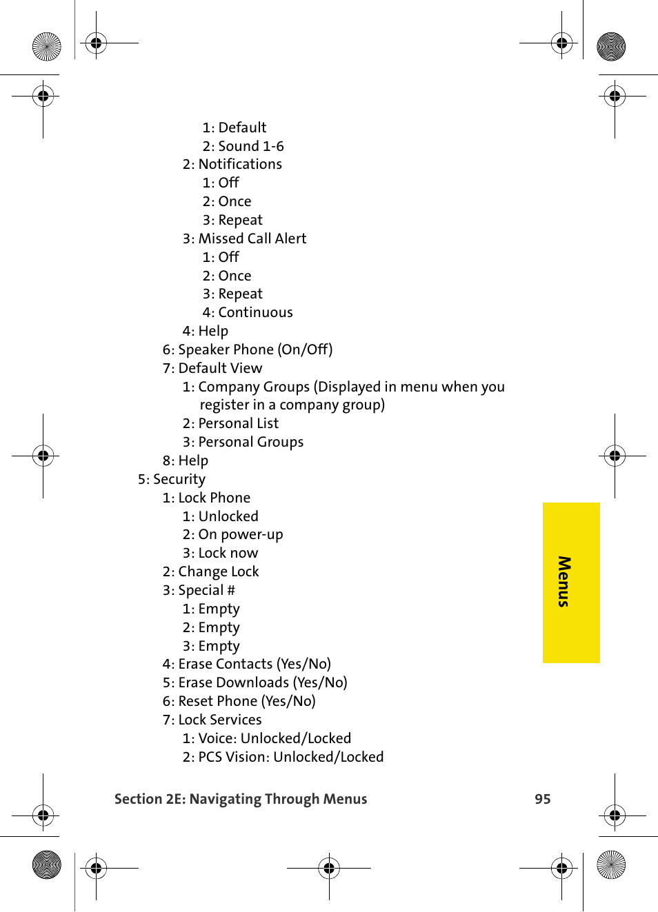 Me nus | Samsung VI-A820 User Manual | Page 103 / 256